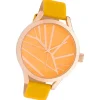 Oozoo Damen Armbanduhr Timepieces Analog Leder gelb UOC10465