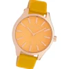 Oozoo Damen Armbanduhr Timepieces Analog Leder gelb UOC10466