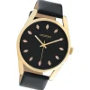 Oozoo Damen Armbanduhr Timepieces Analog Leder schwarz UOC10842