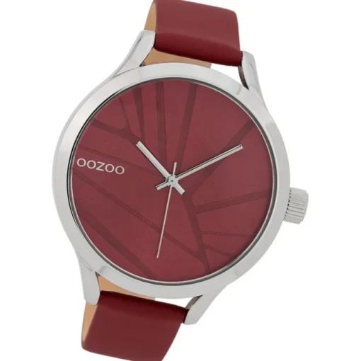 Oozoo Damen Armbanduhr Timepieces Analog Leder rot UOC9682A