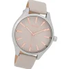 Oozoo Damen Armbanduhr Timepieces Analog Leder grau UOC9685A
