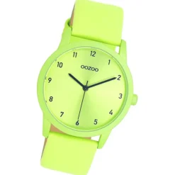 Oozoo Damen Armbanduhr Timepieces Analog Leder grün UOC11165