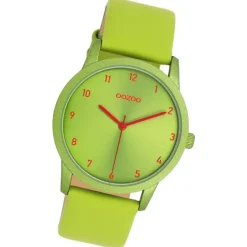 Oozoo Damen Armbanduhr Timepieces Analog Leder grün UOC11169