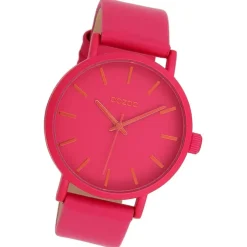 Oozoo Damen Armbanduhr Timepieces Analog Leder pink UOC11178