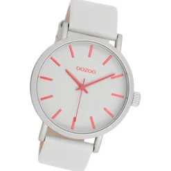 Oozoo Damen Armbanduhr Timepieces Analog Leder grau UOC11180