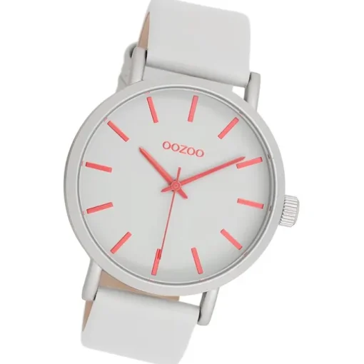 Oozoo Damen Armbanduhr Timepieces Analog Leder grau UOC11180