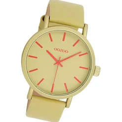 Oozoo Damen Armbanduhr Timepieces Analog Leder olivgrün UOC11181