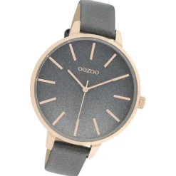 Oozoo Damen Armbanduhr Timepieces C11033 Analog Leder grau UOC11033