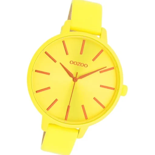 Oozoo Damen Armbanduhr Timepieces Analog Leder gelb UOC11184
