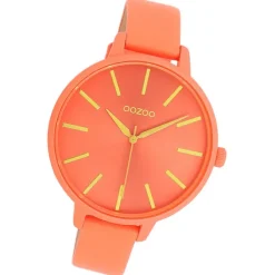 Oozoo Damen Armbanduhr Timepieces Analog Leder orange UOC11185