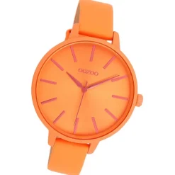 Oozoo Damen Armbanduhr Timepieces Analog Leder orange UOC11187