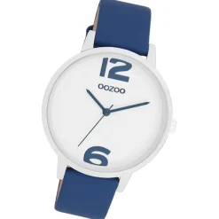 Oozoo Damen Armbanduhr Timepieces Analog Leder blau UOC11238