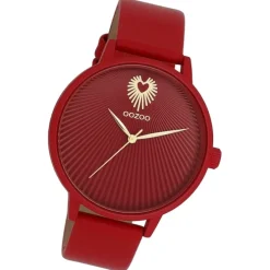 Oozoo Damen Armbanduhr Timepieces Analog Leder rot UOC11249