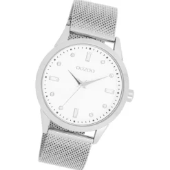 Oozoo Damen Armbanduhr Timepieces Analog Metall silber UOC11280