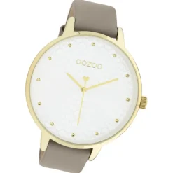 Oozoo Damen Armbanduhr Timepieces C11037 Analog Leder taupe UOC11037
