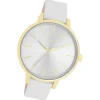 Oozoo Damen Armbanduhr Timepieces Analog Leder hellgrau UOC11290