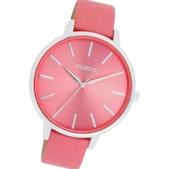 Oozoo Damen Armbanduhr Timepieces Analog Leder pink UOC11295