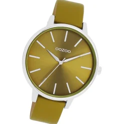 Oozoo Damen Armbanduhr Timepieces Analog Leder olivgrün UOC11298