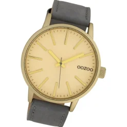 Oozoo Damen Armbanduhr Timepieces Analog Leder grau UOC10013