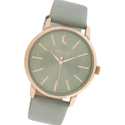 Oozoo Damen Armbanduhr Timepieces C11040 Analog Leder grau UOC11040