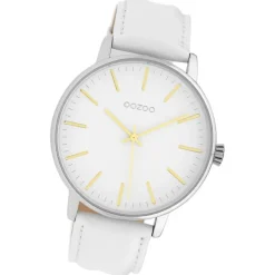 Oozoo Damen Armbanduhr Timepieces Analog Leder weiß UOC10040