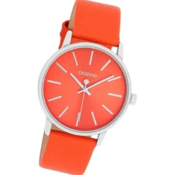 Oozoo Damen Armbanduhr Timepieces Analog Leder orange UOC11062