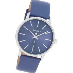 Oozoo Damen Armbanduhr Timepieces Analog Leder dunkelblau UOC11064