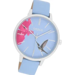 Oozoo Damen Armbanduhr Timepieces Analog Leder hellblau UOC11067