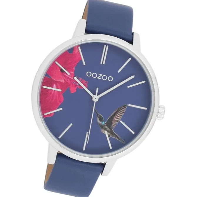 Oozoo Damen Armbanduhr Timepieces Analog Leder blau UOC11069