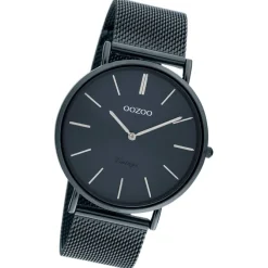 Oozoo Damen Armbanduhr Timepieces Analog Metall dunkelblau UOC20003