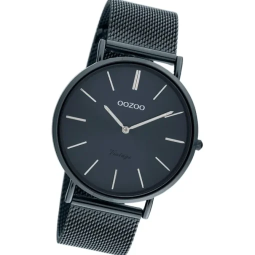 Oozoo Damen Armbanduhr Timepieces Analog Metall dunkelblau UOC20003