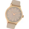 Oozoo Damen Armbanduhr Timepieces Analog Leder taupe hellbraun UOC10106