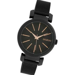 Oozoo Damen Armbanduhr Timepieces Analog Metall schwarz UOC10131