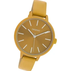 Oozoo Damen Armbanduhr Timepieces Analog Leder senfgelb UOC10254