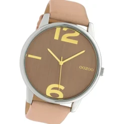 Oozoo Damen Armbanduhr Timepieces Analog Leder hellrosa UOC10371