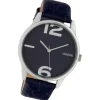 Oozoo Damen Armbanduhr Timepieces Analog Leder dunkelblau UOC10377