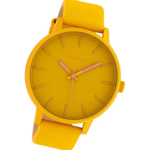 Oozoo Damen Armbanduhr Timepieces Analog Leder gelb UOC10380
