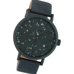 Oozoo Damen Armbanduhr Timepieces Analog Leder dunkelgrau UOC10413