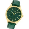 Oozoo Damen Armbanduhr Timepieces Analog Leder grün dunkelgrün UOC10432