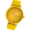Oozoo Damen Armbanduhr Timepieces Analog Leder gelb UOC10577
