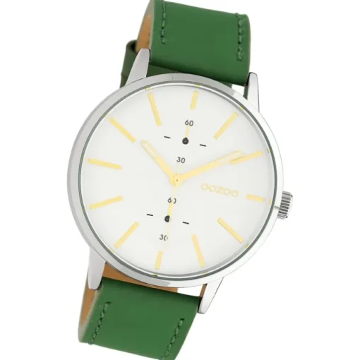 Oozoo Damen Armbanduhr Timepieces Analog Leder grün UOC10586
