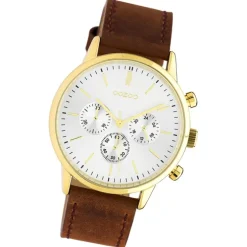 Oozoo Damen Armbanduhr Timepieces Analog Leder braun UOC10597