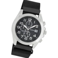 Oozoo Damen Armbanduhr Timepieces Analog Metall schwarz UOC10732