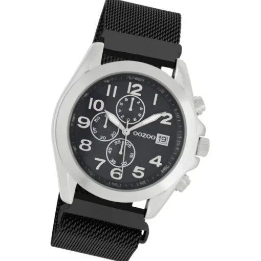 Oozoo Damen Armbanduhr Timepieces Analog Metall schwarz UOC10732