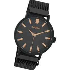 Oozoo Damen Armbanduhr Timepieces Analog Metall schwarz UOC10736
