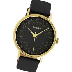 Oozoo Damen Armbanduhr Timepieces Analog Leder schwarz UOC10837