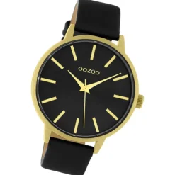 Oozoo Damen Armbanduhr Timepieces Analog Leder schwarz UOC10838