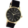 Oozoo Damen Armbanduhr Timepieces Analog Leder schwarz UOC10839