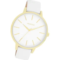 Oozoo Damen Armbanduhr Timepieces Analog Leder weiß UOC11359