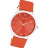 Oozoo Damen Armbanduhr Timepieces Analog Leder orange UOC11326